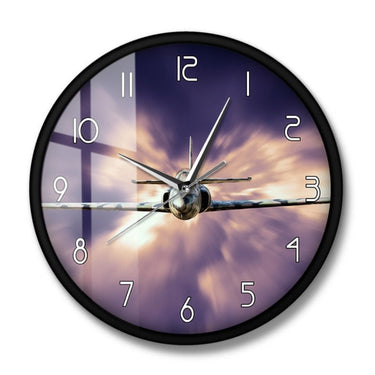 Military Jet Fighter Wall Clock THE AVIATOR